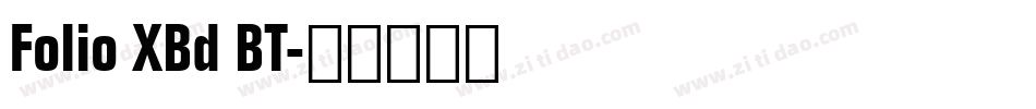 Folio XBd BT字体转换